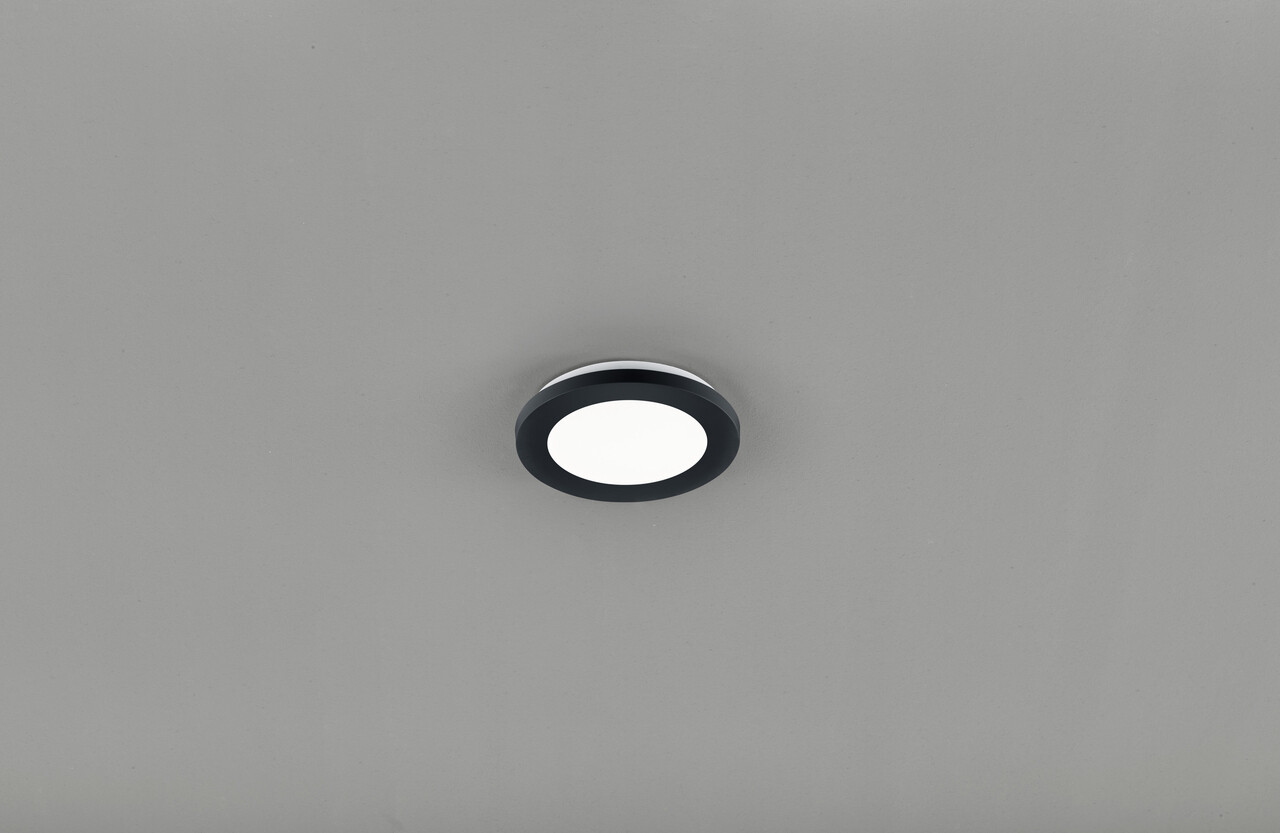 Plafoniera Camillus, RL, 17x3 cm, 9W, 1x SMD, plastic, negru mat - imagine 3